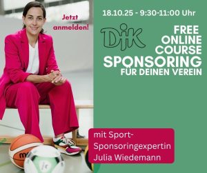 Sport-Sponsoring leicht gemacht: Online-Workshop mit Julia Wiedemann! Für DJK-Vereine kostenfrei!